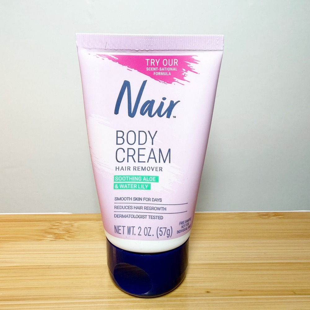Nair Body Cream Hair Remover Soothing Aloe & Water Lily 2oz Travel Size Sealed